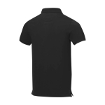 Polo de manga corta de hombre de algodón en piqué 200 g/m2 Elevate Life color negro tercera vista trasera