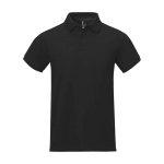 Polo de manga corta de hombre de algodón en piqué 200 g/m2 Elevate Life color negro segunda vista frontal