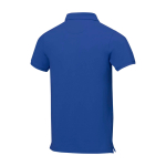 Polo de manga corta de hombre de algodón en piqué 200 g/m2 Elevate Life color azul tercera vista trasera
