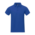 Polo de manga corta de hombre de algodón en piqué 200 g/m2 Elevate Life color azul segunda vista frontal