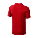 Polo de manga corta de hombre de algodón en piqué 200 g/m2 Elevate Life color rojo vista trasera
