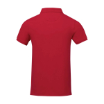 Polo de manga corta de hombre de algodón en piqué 200 g/m2 Elevate Life color rojo segunda vista trasera