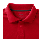 Polo de manga corta de hombre de algodón en piqué 200 g/m2 Elevate Life color rojo