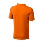 Polo de manga corta de hombre de algodón en piqué 200 g/m2 Elevate Life color naranja vista trasera