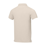 Polo de manga corta de hombre de algodón en piqué 200 g/m2 Elevate Life color arena tercera vista trasera