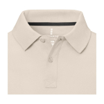 Polo de manga corta de hombre de algodón en piqué 200 g/m2 Elevate Life color arena vista detalle 1