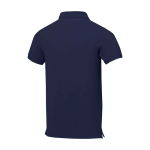 Polo de manga corta de hombre de algodón en piqué 200 g/m2 Elevate Life color azul marino tercera vista trasera