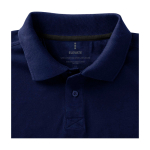 Polo de manga corta de hombre de algodón en piqué 200 g/m2 Elevate Life color azul marino
