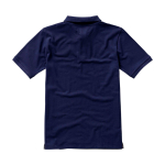 Polo de manga corta de hombre de algodón en piqué 200 g/m2 Elevate Life color azul marino vista plana