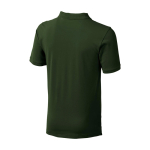 Polo de manga corta de hombre de algodón en piqué 200 g/m2 Elevate Life color verde militar vista trasera