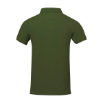 Polo de manga corta de hombre de algodón en piqué 200 g/m2 Elevate Life color verde militar segunda vista trasera