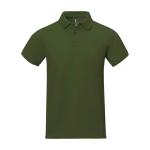 Polo de manga corta de hombre de algodón en piqué 200 g/m2 Elevate Life color verde militar segunda vista frontal