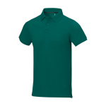 Polo de manga corta de hombre de algodón en piqué 200 g/m2 Elevate Life color verde oscuro