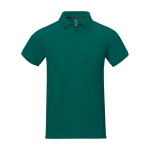 Polo de manga corta de hombre de algodón en piqué 200 g/m2 Elevate Life color verde oscuro segunda vista frontal