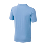 Polo de manga corta de hombre de algodón en piqué 200 g/m2 Elevate Life color azul claro vista trasera