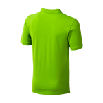 Polo de manga corta de hombre de algodón en piqué 200 g/m2 Elevate Life color verde fluorescente vista trasera