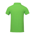 Polo de manga corta de hombre de algodón en piqué 200 g/m2 Elevate Life color verde fluorescente segunda vista trasera