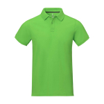 Polo de manga corta de hombre de algodón en piqué 200 g/m2 Elevate Life color verde fluorescente segunda vista frontal
