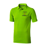Polo de manga corta de hombre de algodón en piqué 200 g/m2 Elevate Life color verde fluorescente