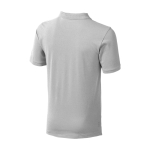 Polo de manga corta de hombre de algodón en piqué 200 g/m2 Elevate Life color gris claro jaspeado vista trasera