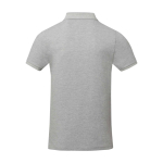Polo de manga corta de hombre de algodón en piqué 200 g/m2 Elevate Life color gris claro jaspeado segunda vista trasera