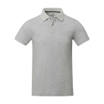 Polo de manga corta de hombre de algodón en piqué 200 g/m2 Elevate Life color gris claro jaspeado segunda vista frontal