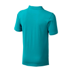 Polo de manga corta de hombre de algodón en piqué 200 g/m2 Elevate Life color azul pastel vista trasera