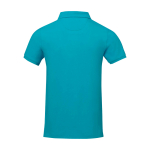 Polo de manga corta de hombre de algodón en piqué 200 g/m2 Elevate Life color azul pastel segunda vista trasera