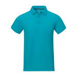 Polo de manga corta de hombre de algodón en piqué 200 g/m2 Elevate Life color azul pastel segunda vista frontal