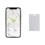 Tarjeta ultradelgada rastreadora para billetera con Find My color blanco quinta vista