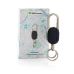 Llavero con localizador recargable compatible con Find My color negro vista con caja