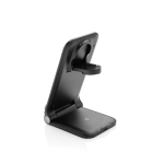 Cargador inalámbrico 3 en 1 de aluminio reciclable de 15W color negro quinta vista