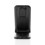 Cargador inalámbrico 3 en 1 de aluminio reciclable de 15W color negro novena vista
