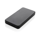 Powerbank de plástico reciclado con indicador de 10.000 mAh color negro