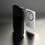 Powerbank con carga inalámbrica magnética indicador 5.000 mAh color plateado vista de ambiente