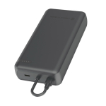 Powerbank ecológica para 2 dispositivos indicador de carga 20W color negro cuarta vista