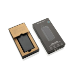 Powerbank ecológica para 2 dispositivos indicador de carga 20W color negro vista con caja