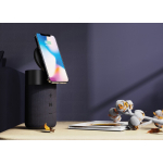 Altavoz ecológico con sonido de alta calidad y subwoofer de 10W color negro vista de ambiente