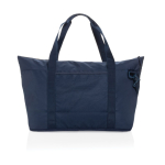 Bolsa térmica XL de RPET con dos asas y correa de hombro 30L color azul marino tercera vista