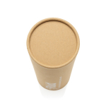 Botella térmica de acero reciclado con tapón antifugas 600ml color blanco segunda vista con caja