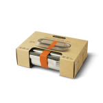 Fiambrera de acero inoxidable con cubierto y cinta Black+Blum 1 L vista con caja