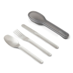 Set elegante de cubiertos de acero inoxidable Black+Blum color plateado