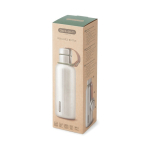 Botella térmica de acero inoxidable con asa Black+Blum 500ml color verde oliva vista con caja