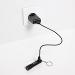 Linterna llavero recargable y ultra brillante con LED Gearx color negro quinta vista