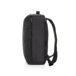 Mochila de RPET con bolsillo frontal para PC 15” Swiss Peak color negro quinta vista