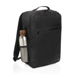 Mochila de RPET con bolsillo frontal para PC 15” Swiss Peak color negro sexta vista