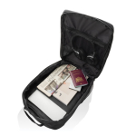 Mochila de RPET con bolsillo frontal para PC 15” Swiss Peak color negro séptima vista