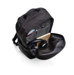 Mochila con bolsillo frontal con cremallera PC 15,6” Swiss Peak color negro sexta vista