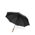 Paraguas semiautomático de RPET de 30” con eje de metal Ø154 color negro vista de impresión