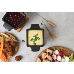 Fondue de cerámica de gama alta con garantía de por vida Boska color negro vista de ambiente